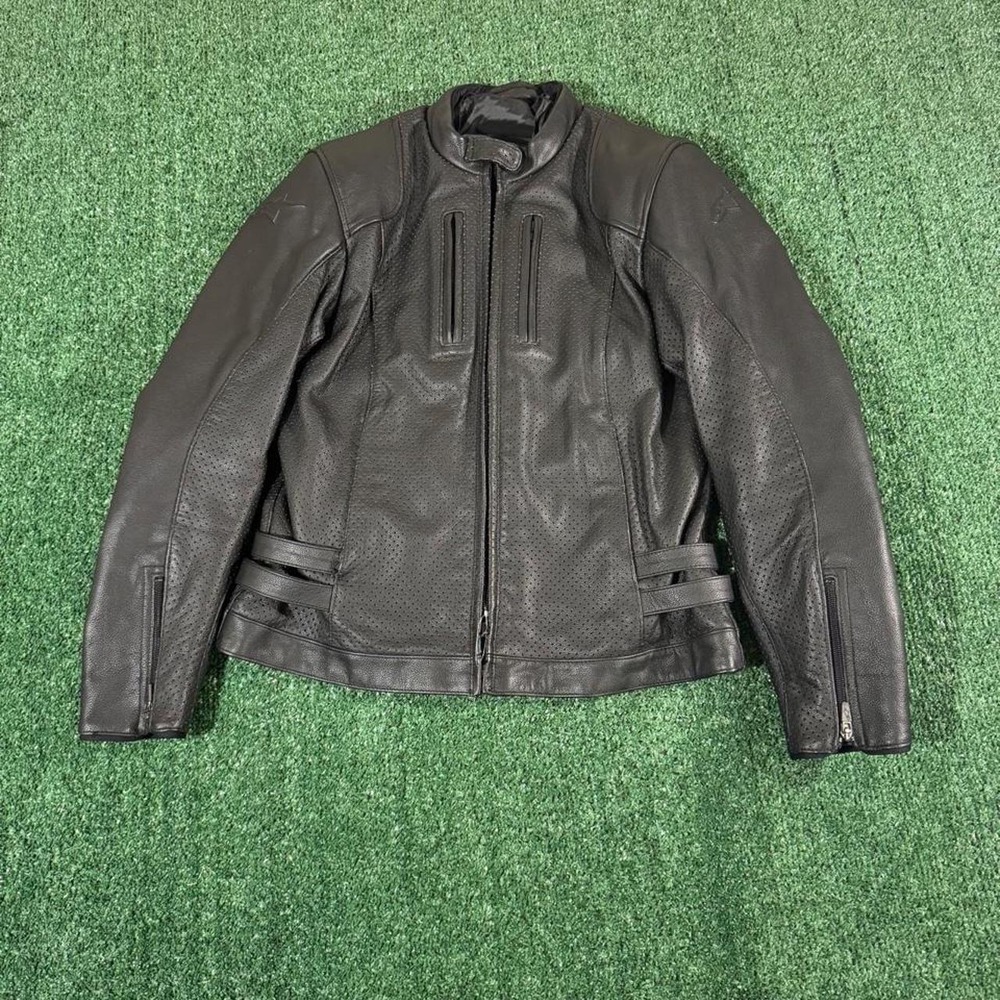 Alpinestars Stella Black Leather Motorcycle Jacket Womens 8 EU 44 Biker